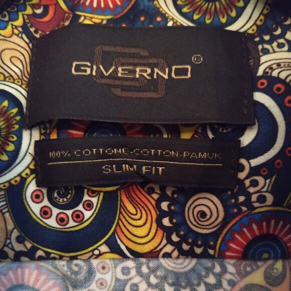 XL👔Giverno Men's Shirt Geometric Print Daily Multicolor - Picture 6 of 6